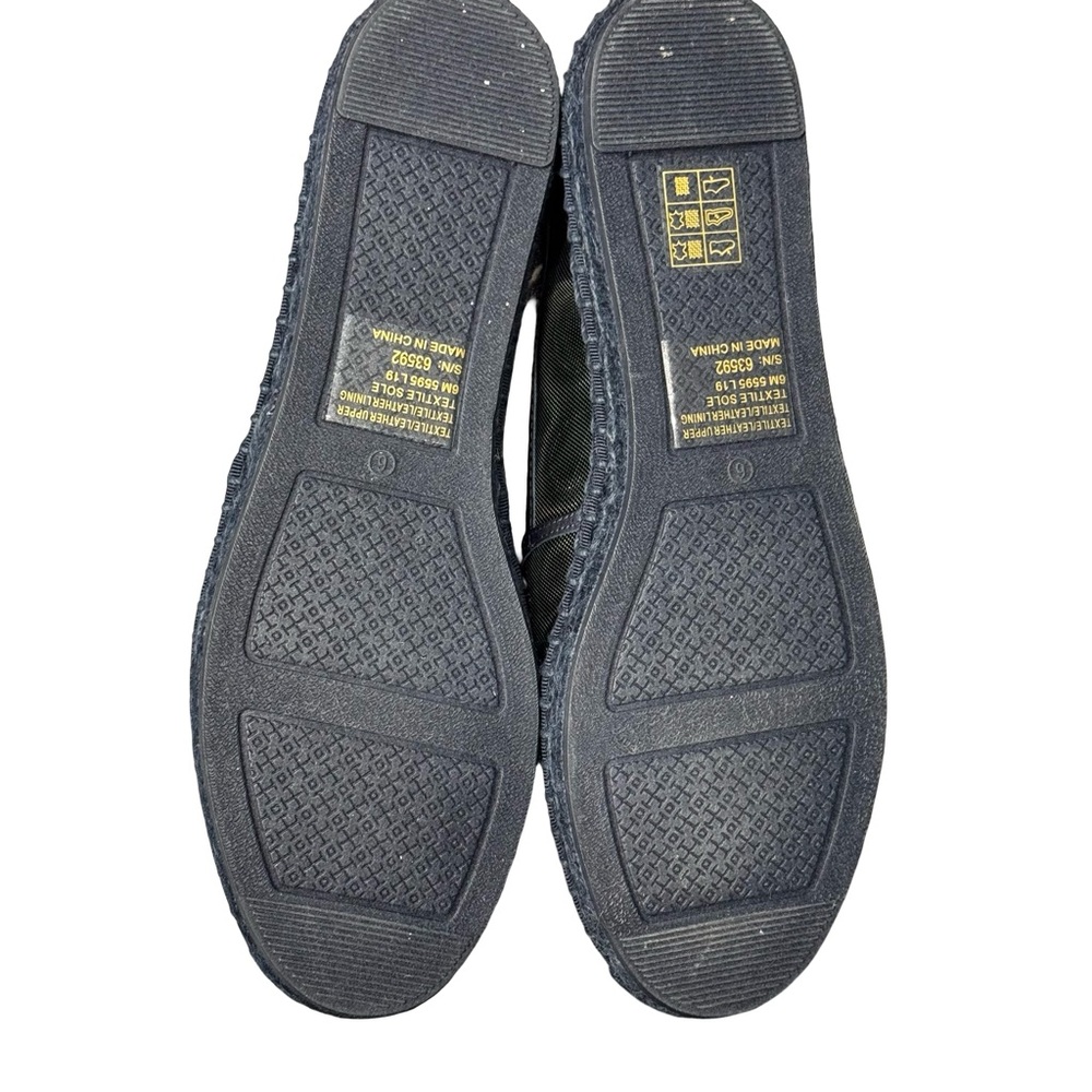 Tory Burch Ines Espadrille Loafers Womens Size 6 Navy Malachite Slip On Flats - Picture 7 of 8